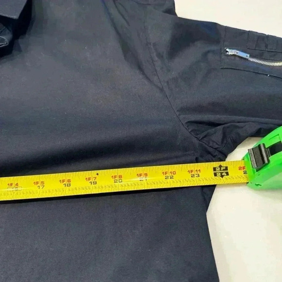 Juun.J Navy Blue Zippered Detail Button Down Shirt - Sz EU 46 US XL - Picture 4 of 12